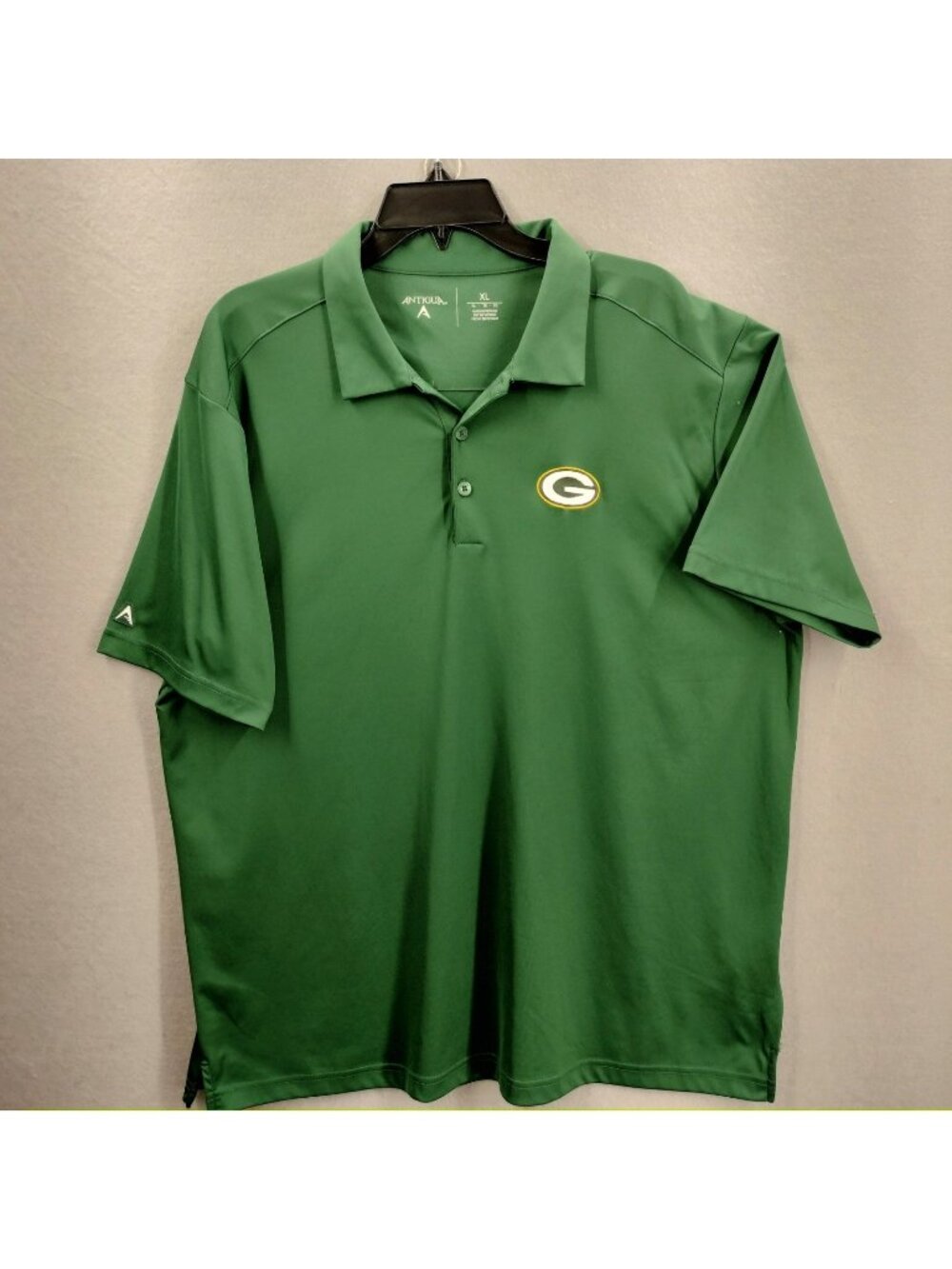 Antigua Men XL Polo Shirt Green Bay Packers Embroidered Logo NFL Team Golf Shirt